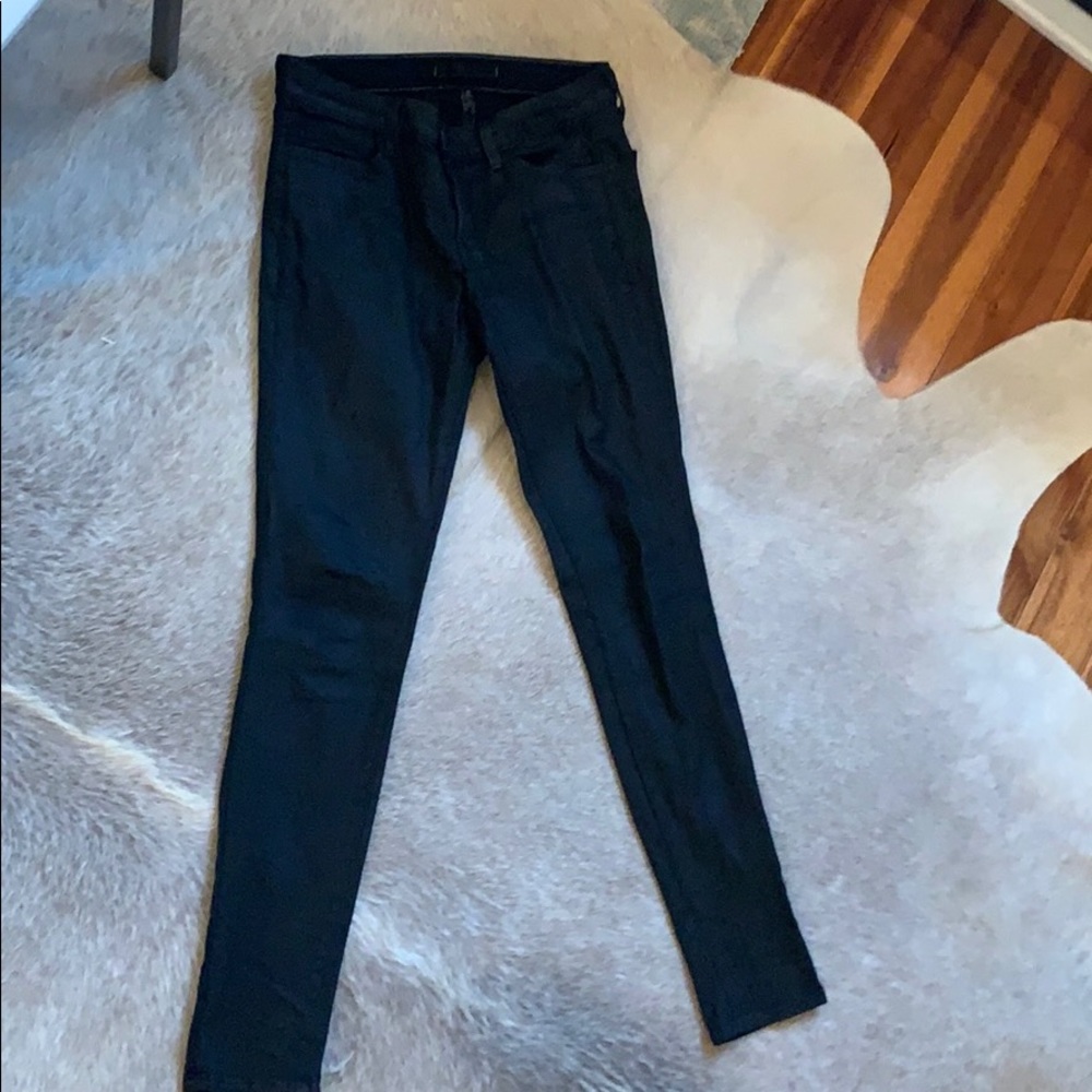 J Brand stealth coated skinny jeans black size 27
